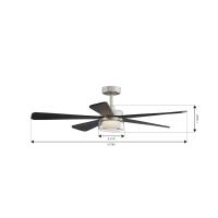 52" Ceiling Fan by Minka Aire - Nellora Collection, Brushed Nickel Finish - F772L-BN/CL