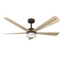 52" Ceiling Fan by Minka Aire - Nellora Collection, Dark Bronze Finish - F772L-DB/WTO