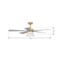 52" Ceiling Fan by Minka Aire - Nellora Collection, Legacy Brass Finish - F772L-LBR/ALW