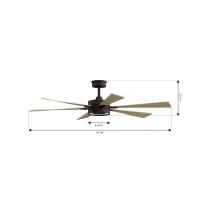 60" Ceiling Fan by Minka Aire - Brenix Collection, Dark Bronze Finish - F773L-DB/WTO