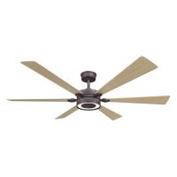 60" Ceiling Fan by Minka Aire - Brenix Collection, Dark Bronze Finish - F773L-DB/WTO