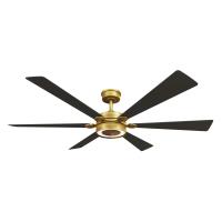 60" Ceiling Fan by Minka Aire - Brenix Collection, Heritage Brass Finish - F773L-HBR/CL