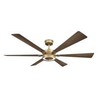 60" Ceiling Fan by Minka Aire - Brenix Collection, Heritage Brass Finish - F773L-HBR/DO