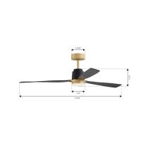 53" Ceiling Fan by Minka Aire - Foxden Collection, Legacy Brass Finish - F778L-LBR/CL