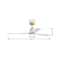 53" Ceiling Fan by Minka Aire - Foxden Collection, Legacy Brass Finish - F778L-LBR/WHF