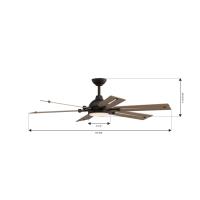 56" Ceiling Fan by Minka Aire - Allegata Collection, Dark Bronze Finish - F779L-DB/ASW