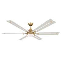 56" Ceiling Fan by Minka Aire - Allegata Collection, Heritage Brass Finish - F779L-HBR/ALW
