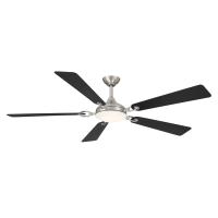 65" Ceiling Fan by Minka Aire - Cadena Collection, Brushed Nickel Finish - F783L-BN/CL