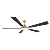 65" Ceiling Fan by Minka Aire - Cadena Collection, Heritage Brass Finish - F783L-HBR/CL