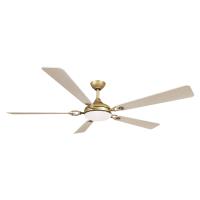 65" Ceiling Fan by Minka Aire - Cadena Collection, Heritage Brass Finish - F783L-HBR/WCD