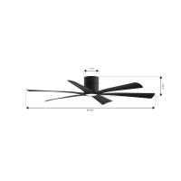 65" Ceiling Fan by Minka Aire - Brisano Collection, Coal Finish - F785L-CL