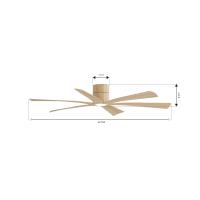 65" Ceiling Fan by Minka Aire - Brisano Collection, White Oak Finish - F785L-WTO