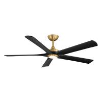 56" Ceiling Fan by Minka Aire - Seressa Collection, Heritage Brass Finish - F793L-HBR/CL