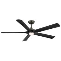 56" Ceiling Fan by Minka Aire - Seressa Collection, Rustic Gun Metal Finish - F793L-RGM/CL