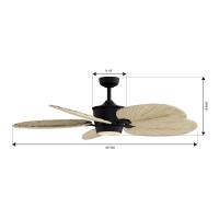 60" Ceiling Fan by Minka Aire - Portesa Collection, Coal Finish - F798L-CL/NPL