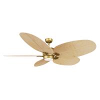 60" Ceiling Fan by Minka Aire - Portesa Collection, Heritage Brass Finish - F798L-HBR/NPL
