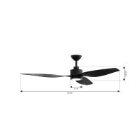 60" Ceiling Fan by Minka Aire - Norwynd Collection, Coal Finish - F821L-CL