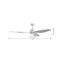60" Ceiling Fan by Minka Aire - Norwynd Collection, Flat White Finish - F821L-WHF