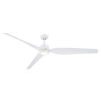 72" Ceiling Fan by Minka Aire - Norwynd Collection, Flat White Finish - F822L-WHF