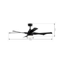 56" Ceiling Fan by Minka Aire - Soarin Collection, Coal Finish - F892L-CL