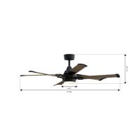 56" Ceiling Fan by Minka Aire - Soarin Collection, Coal Finish - F892L-CL/AO