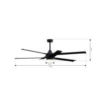 72" Ceiling Fan by Minka Aire - Soarin Collection, Coal Finish - F893L-CL
