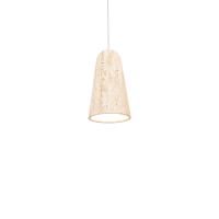 LED Mini Pendant by Modern Forms - Pompeii Collection, Beige Travertine/Aged Brass Finish - PD-4510-35-WV/AB