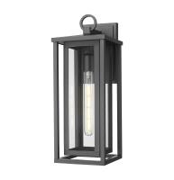 One Light Wall Sconce by Innovations - Ashland Collection, Matte Black Finish - 9950-1W-BK-18-CL