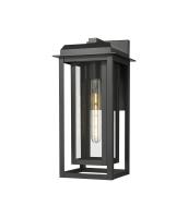One Light Wall Sconce by Innovations - Mansfield Collection, Matte Black Finish - 9951-1W-BK-16-CG-BK-CL