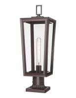 One Light Outdoor Post Lantern by Innovations - Madison Collection, Bronze Finish - 9952-1PLT-BZ-23-CL