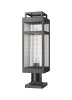One Light Outdoor Post Lantern by Innovations - Ridgeway Collection, Matte Black Finish - 9953-1PLT-BK-20-SCL