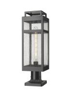 One Light Outdoor Post Lantern by Innovations - Ridgeway Collection, Matte Black Finish - 9953-1PLT-BK-20-SDY