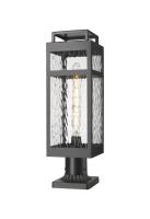 One Light Outdoor Post Lantern by Innovations - Ridgeway Collection, Matte Black Finish - 9953-1PLT-BK-20-WG