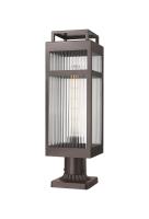 One Light Outdoor Post Lantern by Innovations - Ridgeway Collection, Bronze Finish - 9953-1PLT-BZ-20-SCL