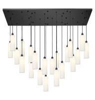 21 Light Pendant by Innovations - Downtown Urban Collection, Matte Black Finish - 172BK-B-21P-BK-G434-12WH