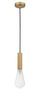 One Light Mini Pendant by Innovations - Auralume Collection, Satin Gold Finish - 198-1P-SG