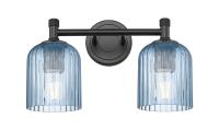Two Light Bath Vanity by Innovations - Downtown Urban Collection, Matte Black Finish - 434-2W-BK-G559-5BL