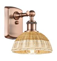 One Light Wall Sconce by Innovations - Ballston Collection, Antique Copper Finish - 516-1W-AC-NBD2-75-NAT