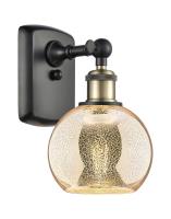 One Light Wall Sconce by Innovations - Ballston Collection, Black Antique Brass Finish - 516-1W-BAB-G128-6