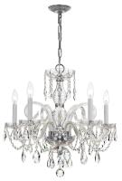 Five Light Chandelier by Crystorama - Traditional Crystal Collection, Polished Chrome Finish - 1005-CH-CL-MWP