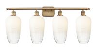 Four Light Bath Vanity by Innovations - Ballston Collection, Brushed Brass Finish - 516-4W-BB-G484-7OP
