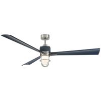 65"Ceiling Fan by Minka Aire - Nauticus Collection, Brushed Nickel Wet With Navy Blades Finish - F768L-BNW/NVY