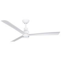 52"Ceiling Fan by Minka Aire - Simple Collection, Flat White Finish - F787L-WHF
