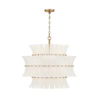 Eight Light Chandelier by Crystorama - Abigail Collection, Aged Brass Finish - ABI-2005-AG-WH