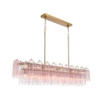 16 Light Linear Chandelier by Crystorama - Addis Collection, Aged Brass Finish - ADD-337-AG-SP