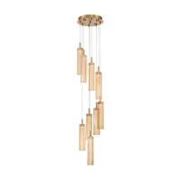 LED Pendant by Crystorama - Addis Collection, Aged Brass Finish - ADD-405-AG-AM