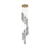 LED Pendant by Crystorama - Addis Collection, Aged Brass Finish - ADD-405-AG-SM