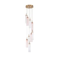 LED Pendant by Crystorama - Addis Collection, Aged Brass Finish - ADD-405-AG-SP
