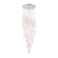 LED Pendant by Crystorama - Addis Collection, Polished Chrome Finish - ADD-415-CH-WH
