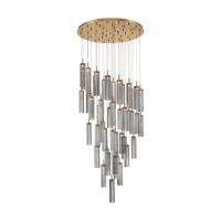 LED Pendant by Crystorama - Addis Collection, Aged Brass Finish - ADD-423-AG-SM